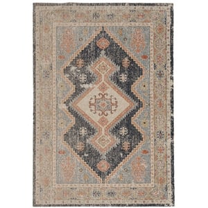 Linon Great Zero Harlon Machine Made Polyester 3'x5' Rug in Ivory