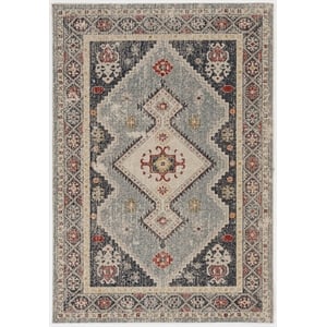 Linon Great Zero Marle Machine Made Polyester 2'x3' Rug in Ivory