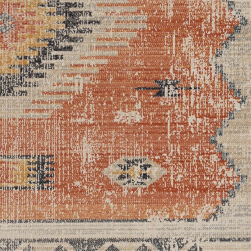 Linon Great Zero Barlow Machine Made Polyester 3'x5' Rug in Ivory