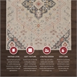 Linon Great Zero Rollins Machine Made Polyester 3'x5' Rug in Ivory