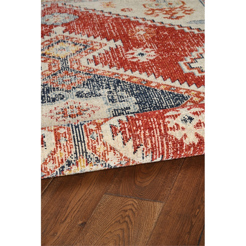 Linon Great Zero Koble Machine Made Polyester 2'x3' Rug in Ivory