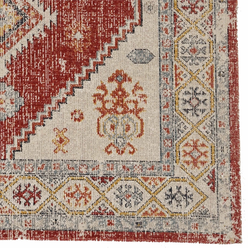 Linon Great Zero Koble Machine Made Polyester 2'x3' Rug in Ivory