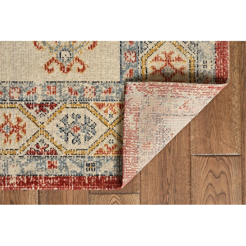 Linon Great Zero Koble Machine Made Polyester 3'x5' Rug in Ivory