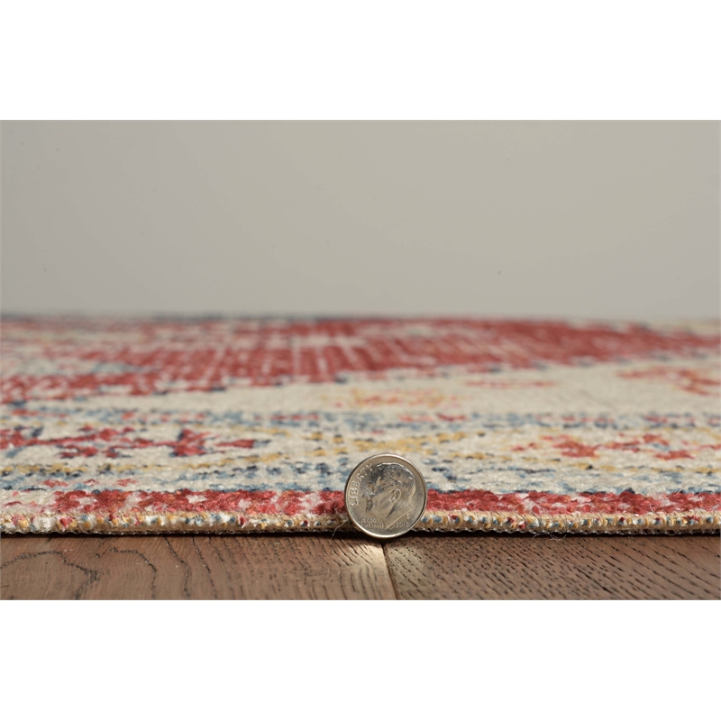 Linon Great Zero Koble Machine Made Polyester 8'x10' Rug in Ivory