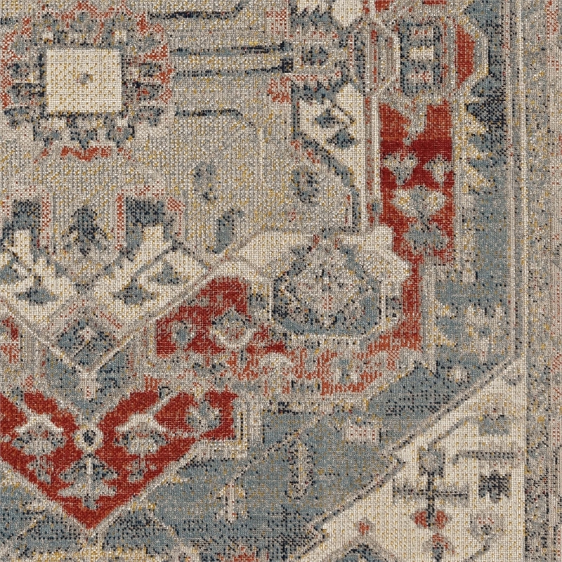 Linon Great Zero Anlow Machine Made Polyester 3'x5' Rug in Ivory