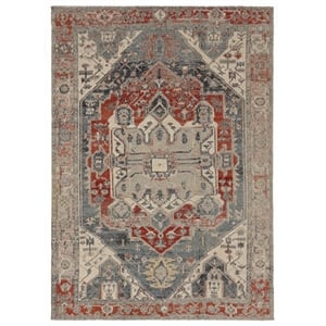 Linon Great Zero Anlow Machine Made Polyester 8'x10' Rug in Ivory