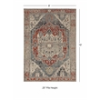 Linon Great Zero Anlow Machine Made Polyester 8'x10' Rug in Ivory