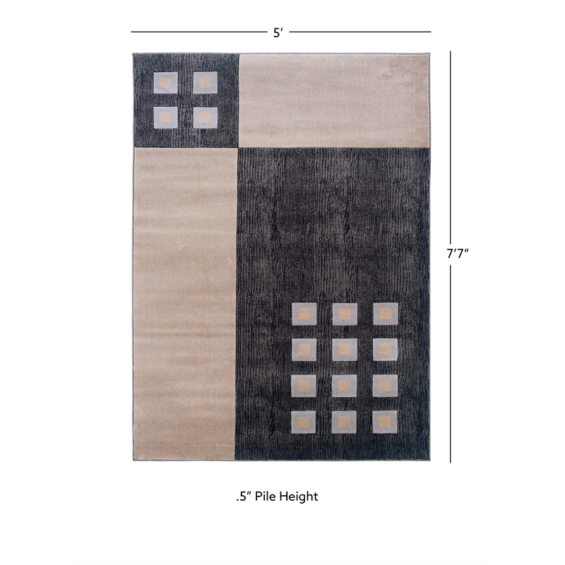 Linon Miso Wallace Machine Made Polypropylene 5'x7'6