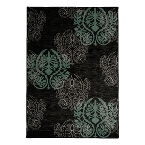 Linon Miso Lana Machine Made Polypropylene 5'x7'6&quot Rug in Black