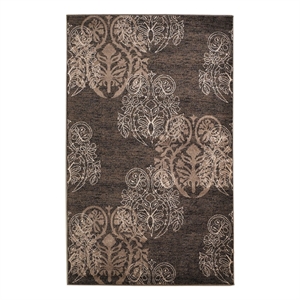 Linon Miso Lana Machine Made Polypropylene 5'x7'6&quot Rug in Brown