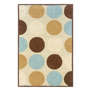 Linon Trio Devi Hand Tufted Polyester 60&quot x 84&quot Rug in Tan Brown