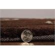 Linon Trio Brinlee Hand Tufted Polyester 5'x7' Rug in Chocolate Brown