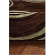 Linon Trio Brinlee Hand Tufted Polyester 5'x7' Rug in Chocolate Brown
