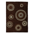 Linon Trio Brinlee Hand Tufted Polyester 5'x7' Rug in Chocolate Brown