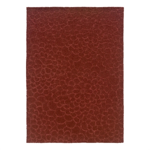 Linon Trio Floral Hand Tufted Polyester 8'x10' Rug in Cinnamon Red