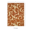 Linon Trio Harper Hand Tufted Polyester 5'x7' Rug in Pumpkin Orange