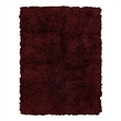 Linon 3A Flokati Hand Woven Wool 9'x12' Rug in Burgundy Red