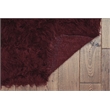 Linon 3A Flokati Hand Woven Wool 9'x12' Rug in Burgundy Red