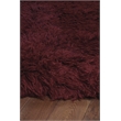 Linon 3A Flokati Hand Woven Wool 9'x12' Rug in Burgundy Red