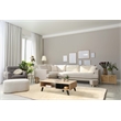 Linon 3A Flokati Hand Woven Wool 7'x10' Rug in Natural
