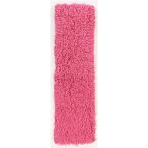 Linon New Flokati 1400grams Hand Woven Wool 2'4&quotx8'6&quot Rug in Pink