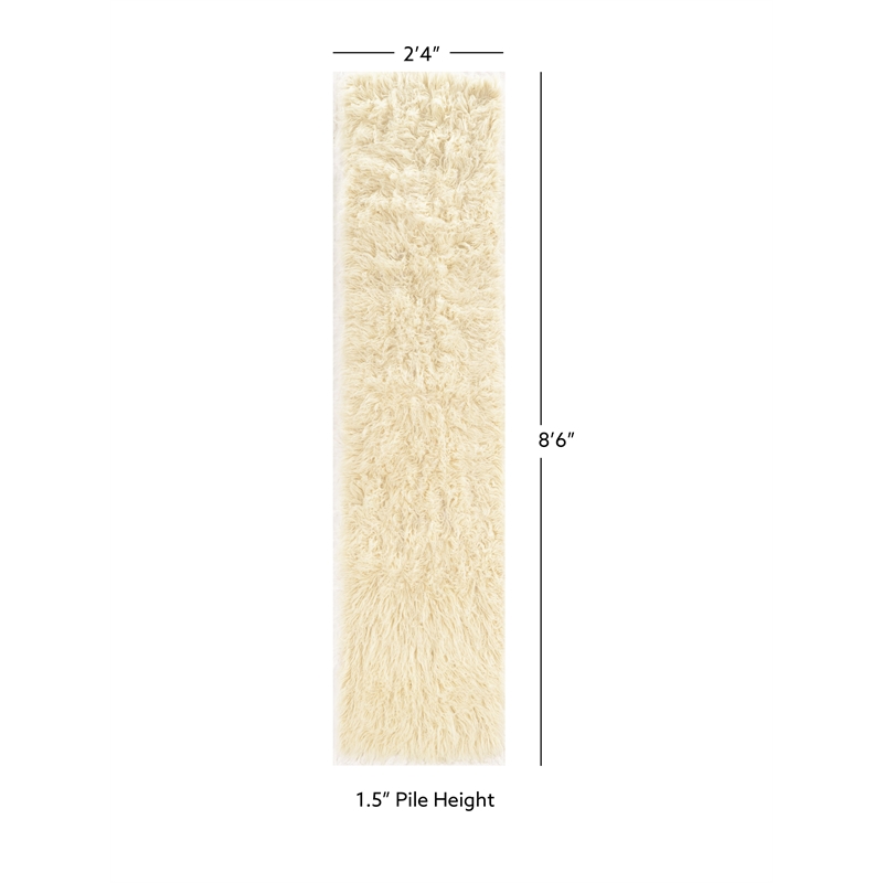 Linon New Flokati Hand Woven Wool 2'4