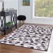 Linon Laredo Montez Woven Polyester 5'x7' Rug in Gray