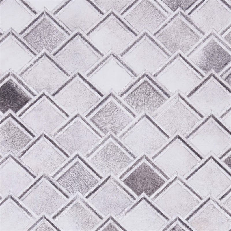 Linon Laredo Fortin Woven Polyester 3'x5' Rug in Gray