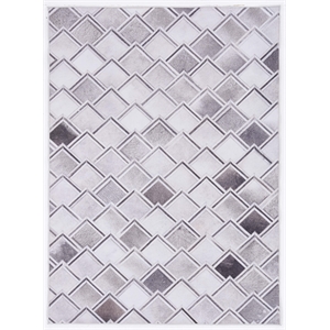 Linon Laredo Fortin Woven Polyester 5'x7' Rug in Gray