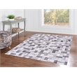 Linon Laredo Burke Woven Polyester 5'x7' Rug in Gray