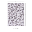 Linon Laredo Burke Woven Polyester 5'x7' Rug in Gray