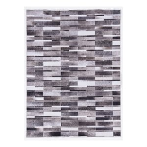 Linon Laredo Sontag Woven Polyester 6'7&quotx9'7&quot Rug in Gray