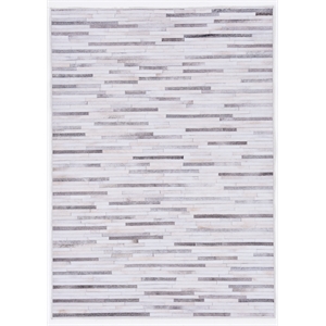 Linon Laredo Tanner Woven Polyester 3'x5' Rug in Gray