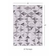Linon Laredo Trenton Woven Polyester 3'x5' Rug in Gray