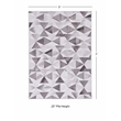 Linon Laredo Trenton Woven Polyester 5'x7' Rug in Gray
