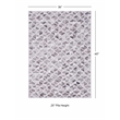 Linon Laredo Brim Woven Polyester 3'x5' Rug in Gray