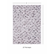 Linon Laredo Brim Woven Polyester 5'x7' Rug in Gray