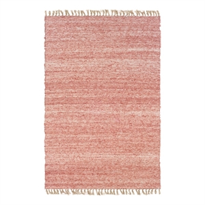Linon Knotty Loop Hand Woven Wool 7'10&quotx10'4&quot Rug in Red and Natural