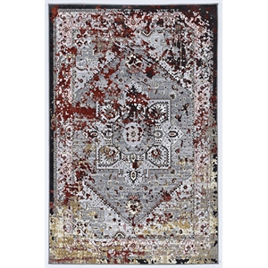 Linon Penchant Waltham Power Loomed Polyester 8'x10'6&quot Rug in Gray
