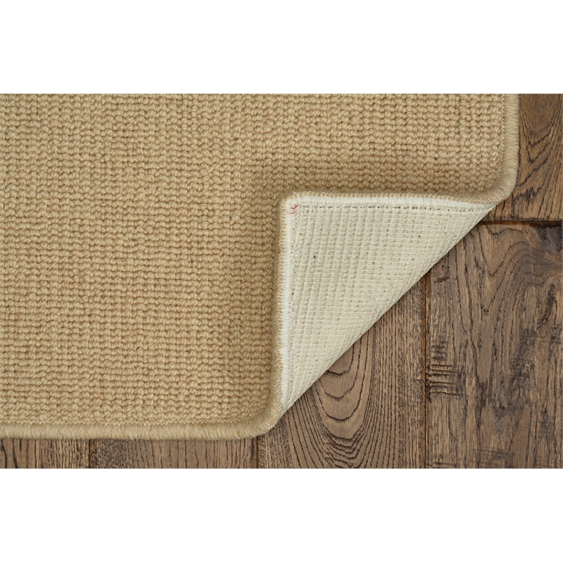 Linon Rushton Hand Tufted Wool 2'x8' Rug in Natural