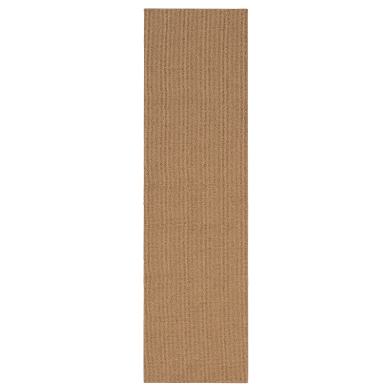 Linon Rushton Hand Tufted Wool 2'x8' Rug in Cork Brown