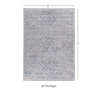 Linon Eclipse Dharma Woven Polyester 5'x7' Rug in Gray