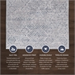 Linon Eclipse Dharma Woven Polyester 5'x7' Rug in Gray
