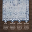 Linon Eclipse Clamber Woven Polyester 5'x7' Rug in Blue