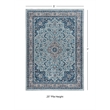 Linon Eclipse Macon Woven Polyester 5'x 7' Rug in Blue