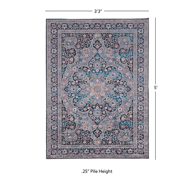 Linon Eclipse Rania Woven Polyester 3'3
