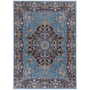 Linon Eclipse Martin Woven Polyester 5'x 7' Rug in Blue