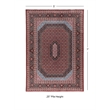 Linon Eclipse Milton Woven Polyester 5'x 7' Rug in Red