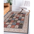 Linon Eclipse Farlin Woven Polyester 5'x 7' Rug in Black