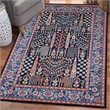 Linon Eclipse Tenley Woven Polyester 5'x 7' Rug in Navy Blue